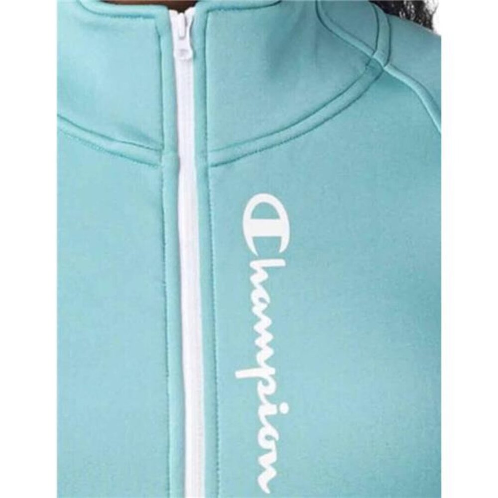 Champion Women's Quarter Zip Pullover Fleece Jacket (Blue Teal, XX-Large) - Picture 2 of 4